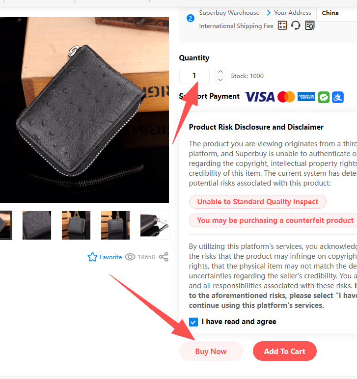 Betalen door Taobao agent