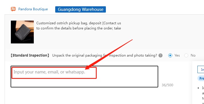 Betalen door Taobao agent